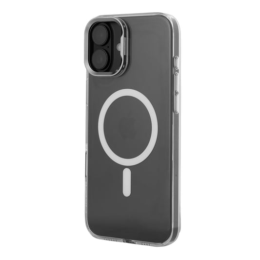 Tekne CRYSTAL Case with Metal Camera Stand for iPhone 16 Plus-White