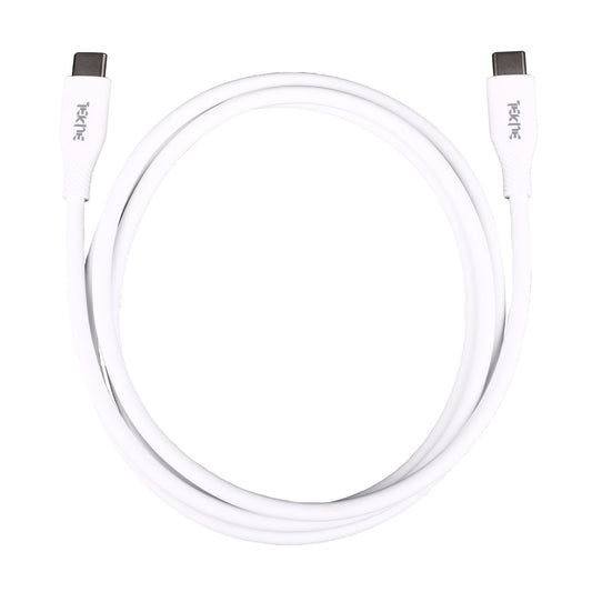 TEKNE 60W iPhone Silicone Charging Cable | Fast Charging | Ultra-Durable | Tangle-Free Design - White