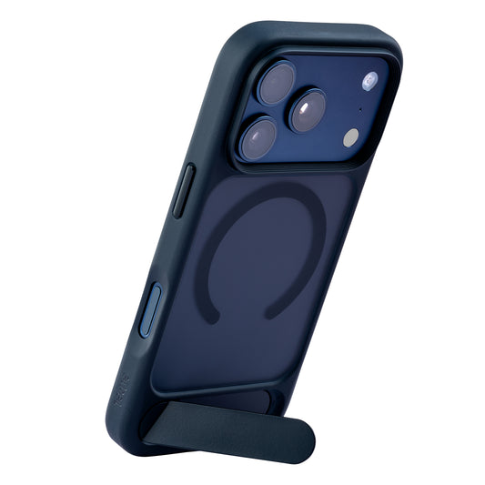 TEKNE Hybrid Frost Matte with stand Case for iPhone 17 Pro-Black