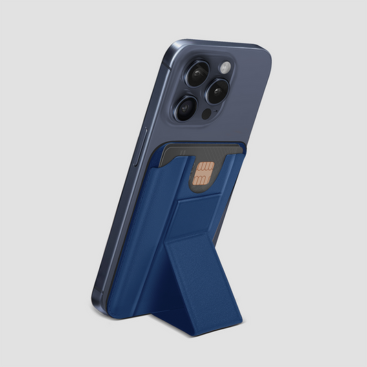 Gripp MagSafe Card Holder With Stand- Blue