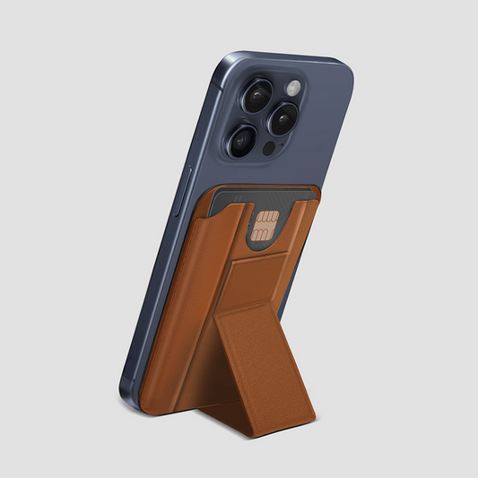 Gripp MagSafe Card Holder With Stand- Camel