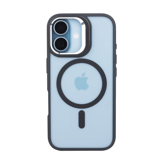 Tekne CLEAR Case with Camera Stand for iPhone 16 | Slim, Transparent & Scratch-Resistant - Black