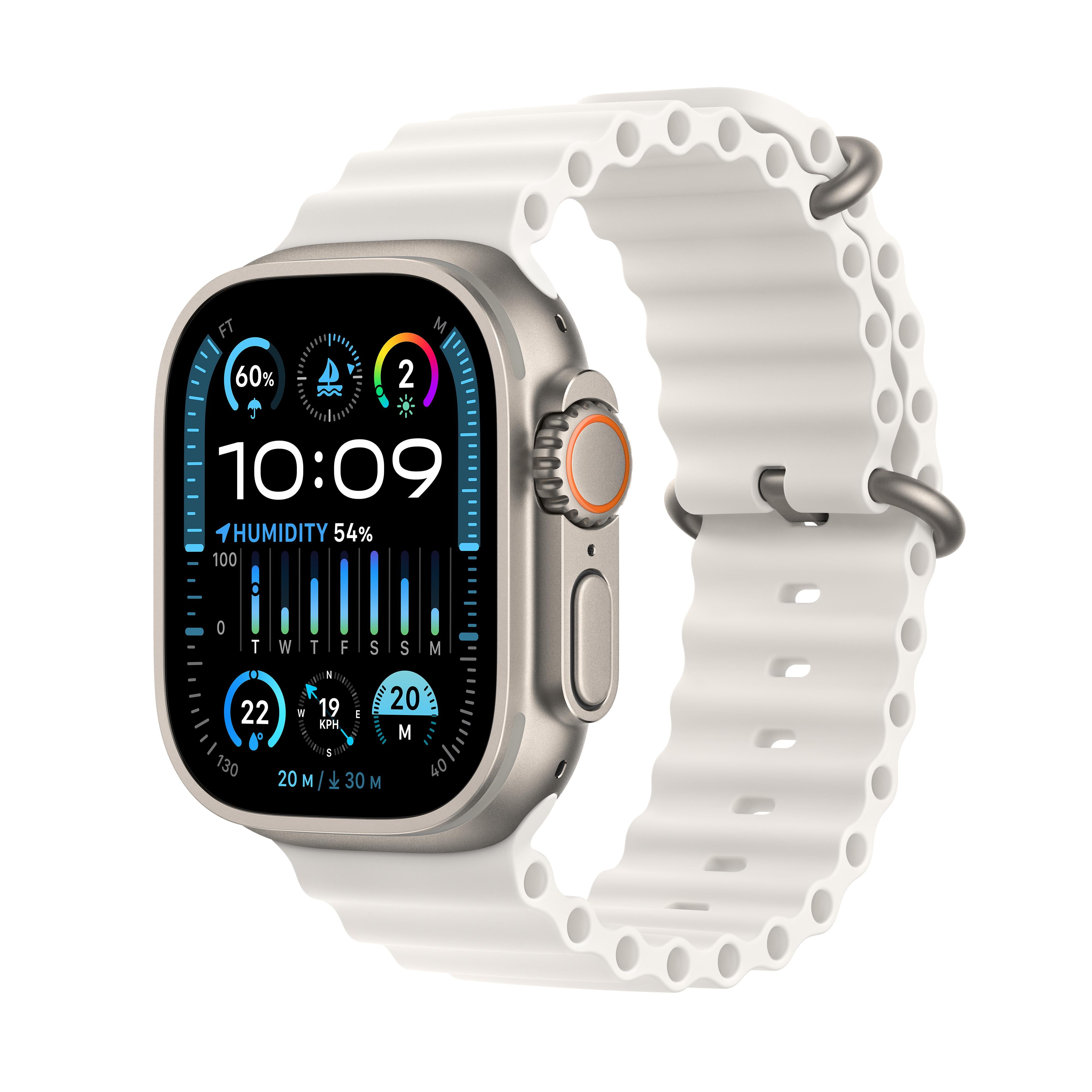 Buy Apple Watch ultra-2 GPS+Cellular 49mm Titanium Case With White Ocean Band Band One Size Get Exciting Offers Imagine Store dd/mm /yyyy
