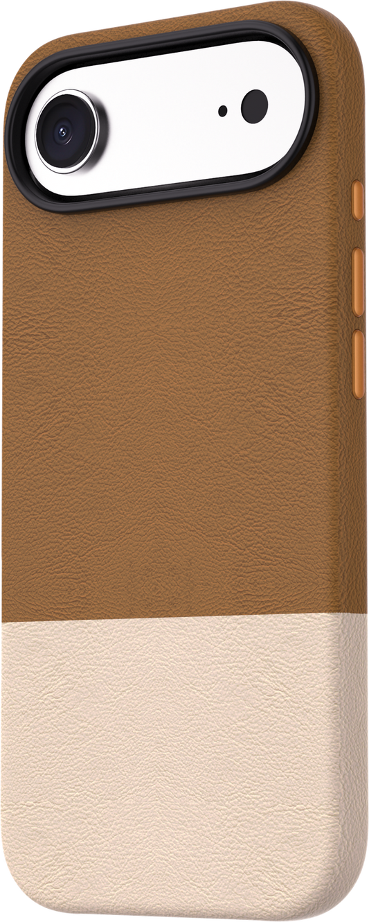 TEKNE DualTone Vegan Leather Case for iPhone 17 Air-Brown