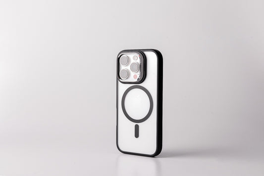 Tekne CRYSTAL Case with Metal Camera Stand for iPhone 16 Pro-Black
