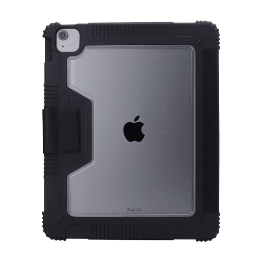 Tekne Shockproof Vegan Leather Case for iPad Air 13 M2 | Stand Function | Drop Protection - Black
