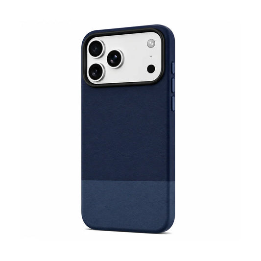 TEKNE DualTone Vegan Leather Case for iPhone 17 Pro Max-Blue