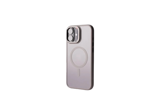 TEKNE CLEAR Case with Camera Stand for iPhone 16 Plus | Slim, Transparent & Scratch-Resistant - Grey