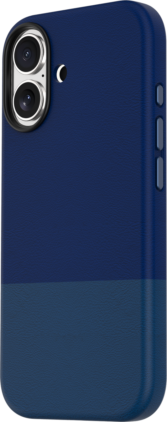 TEKNE DualTone Vegan Leather Case for iPhone 17 -Blue