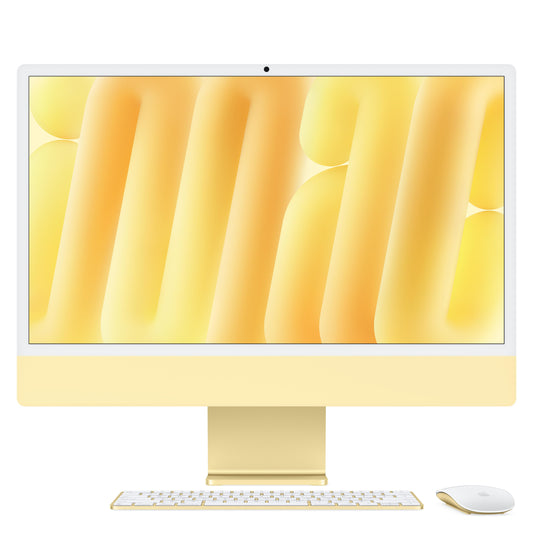24-inch iMac with Retina 4.5K display: Apple M4 chip with 8-core CPU and 8-core GPU, 256GB SSD - Yellow
