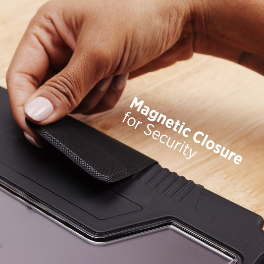 Tekne Shockproof Vegan Leather Case for iPad Pro 13 M4 | Stand Function | Drop Protection - Grey