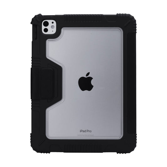 Tekne Shockproof Vegan Leather Case for iPad Pro 11 M4 | Stand Function | Drop Protection - Black