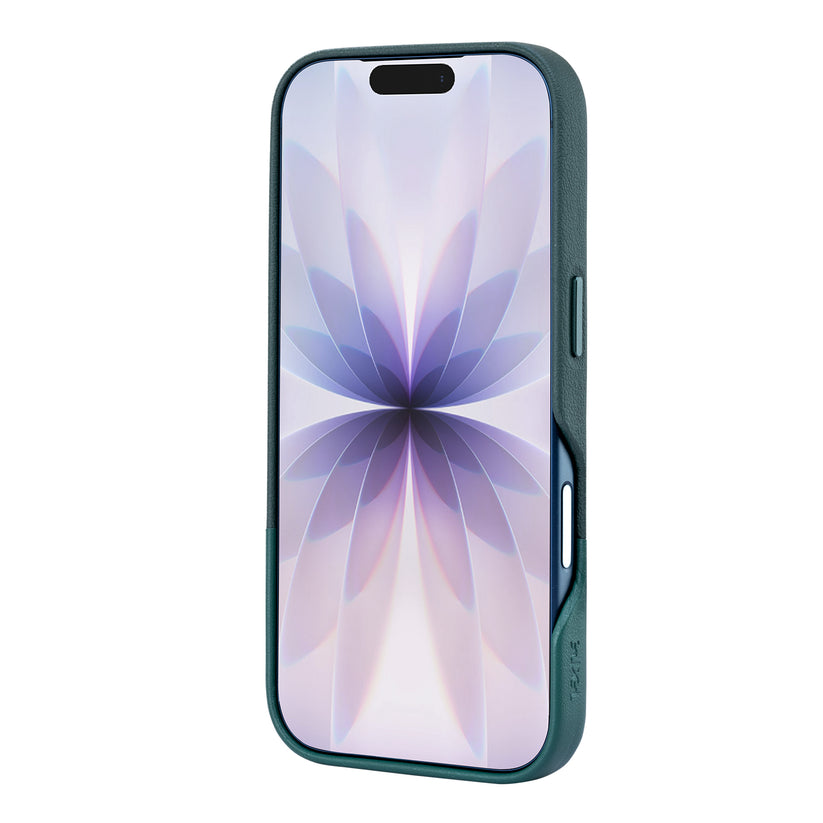 TEKNE DualTone Vegan Leather Case for iPhone 17  Pro- Green Get best offers for TEKNE DualTone Vegan Leather Case for iPhone 17  Pro- Green
