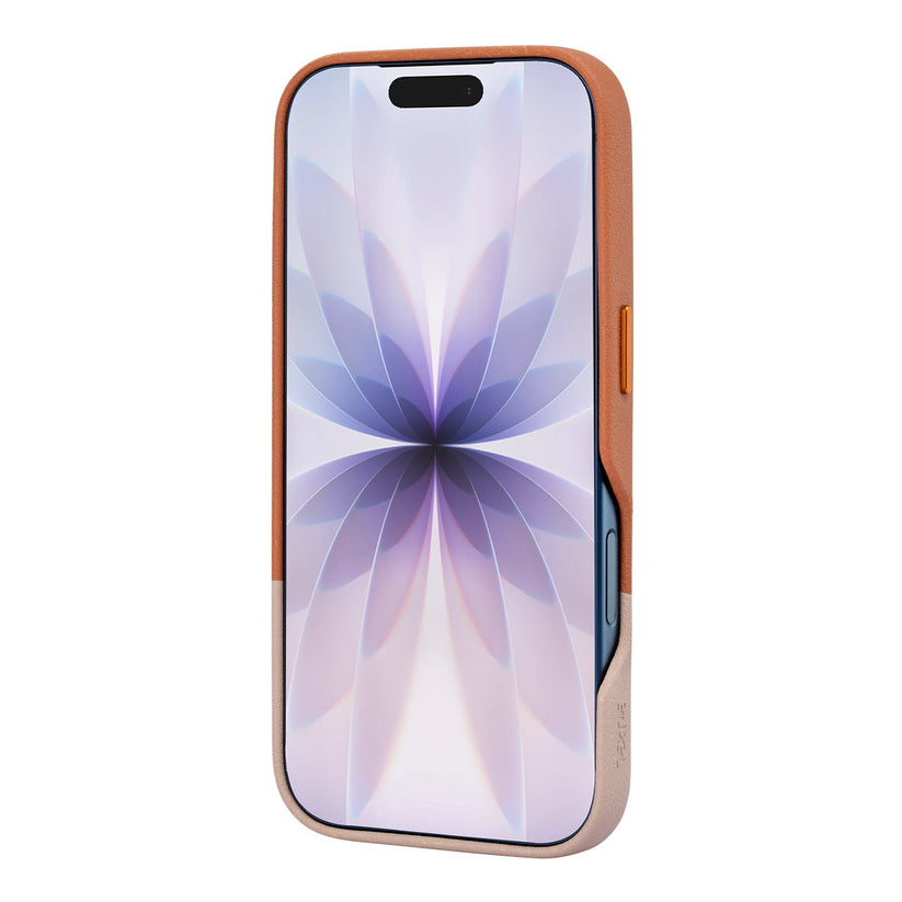 TEKNE DualTone Vegan Leather Case for iPhone 17  Pro- Brown Get best offers for TEKNE DualTone Vegan Leather Case for iPhone 17  Pro- Brown