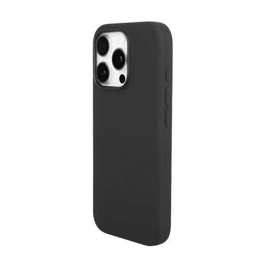 TEKNE Silicone Case for iPhone 16 Pro | Soft-Touch Grip | Shockproof & Wireless Charging Compatible - Black