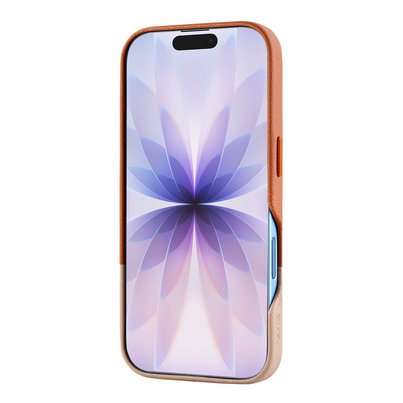 TEKNE DualTone Vegan Leather Case for iPhone 17-Brown Get best offers for TEKNE DualTone Vegan Leather Case for iPhone 17-Brown