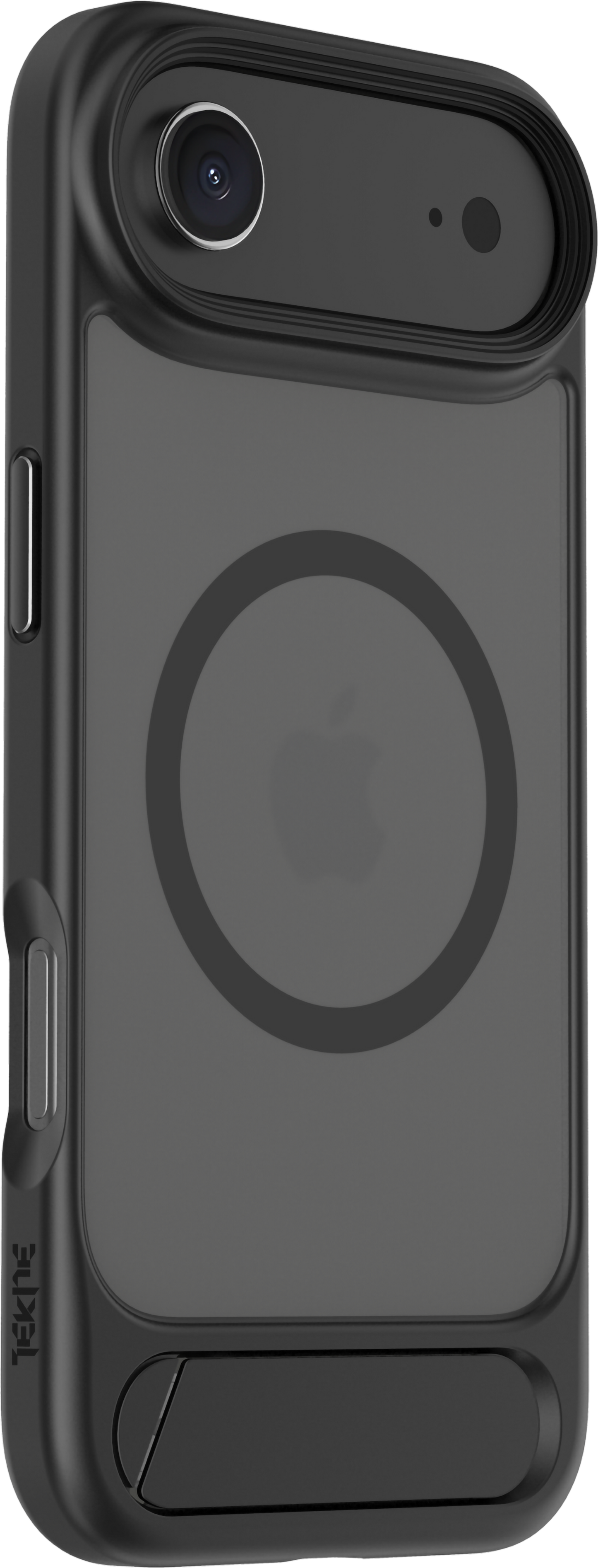 TEKNE Hybrid Frost Matte with stand Case for iPhone 17 Air-Black