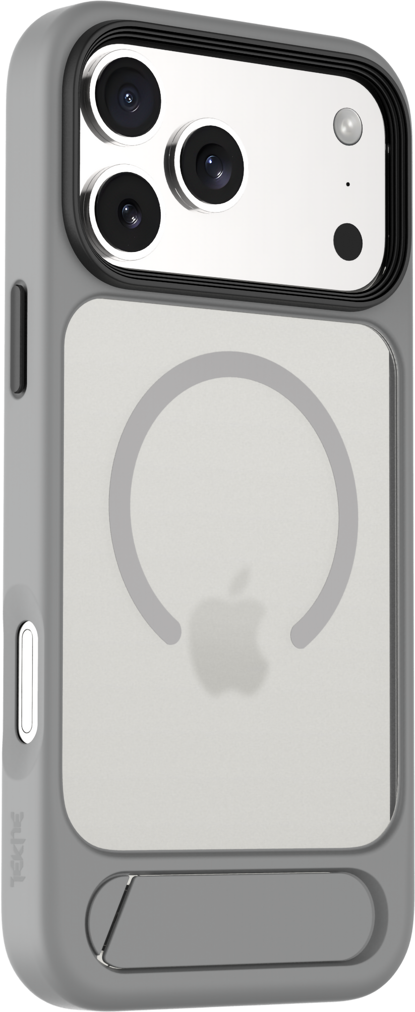 TEKNE Hybrid Frost Matte with stand Case for iPhone 17 Pro Max-Grey Get best offers for TEKNE Hybrid Frost Matte with stand Case for iPhone 17 Pro Max-Grey