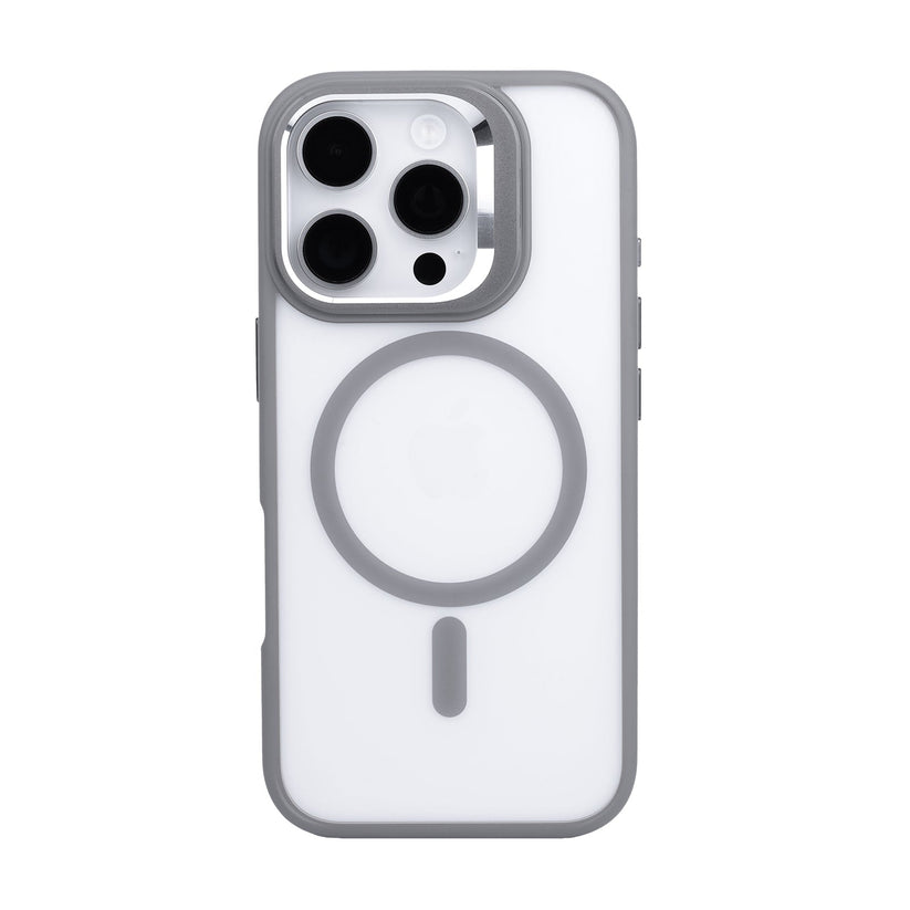 TEKNE CLEAR Case with Camera Stand for iPhone 16 Pro | Slim, Transparent & Scratch-Resistant - Grey Get best offers for TEKNE CLEAR Case with Camera Stand for iPhone 16 Pro | Slim, Transparent & Scratch-Resistant - Grey