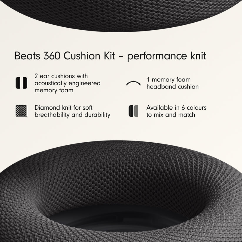 Beats 360 Cushion Kit – Black Performance Knit Cushions for Ear Cups and Headband Get best offers for Beats 360 Cushion Kit – Black Performance Knit Cushions for Ear Cups and Headband