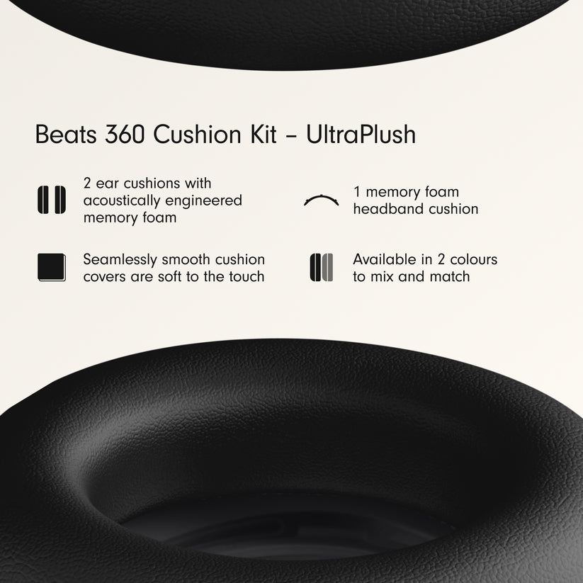 Beats 360 Cushion Kit – Black UltraPlush Cushions for Ear Cups and Headband Get best offers for Beats 360 Cushion Kit – Black UltraPlush Cushions for Ear Cups and Headband