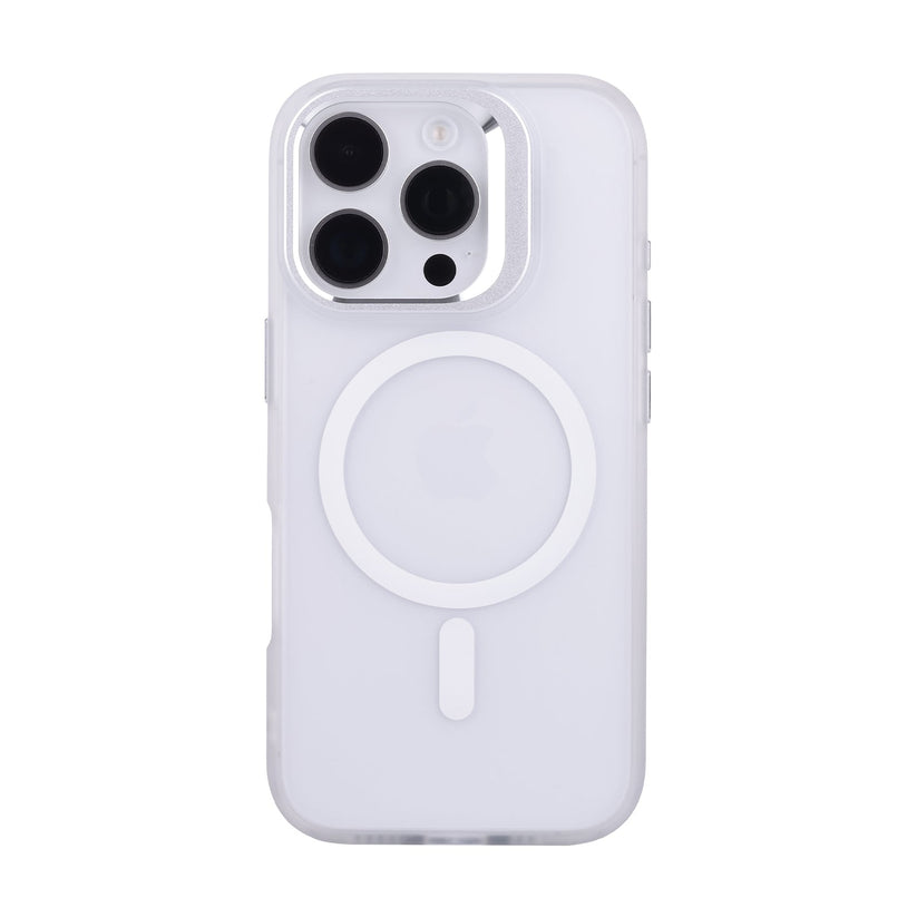 TEKNE CLEAR Case with Camera Stand for iPhone 16 Pro Max | Slim, Transparent & Scratch-Resistant - White Get best offers for TEKNE CLEAR Case with Camera Stand for iPhone 16 Pro Max | Slim, Transparent & Scratch-Resistant - White