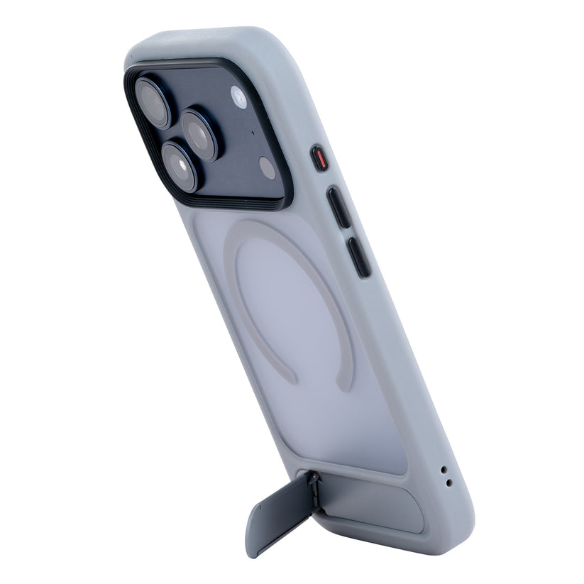 TEKNE Hybrid Frost Matte with stand Case for iPhone 17 Pro-Grey Get best offers for TEKNE Hybrid Frost Matte with stand Case for iPhone 17 Pro-Grey