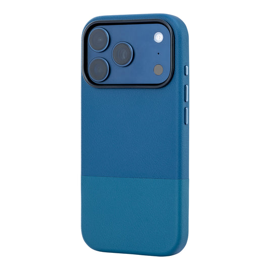 TEKNE DualTone Vegan Leather Case for iPhone 17  Pro- Blue
