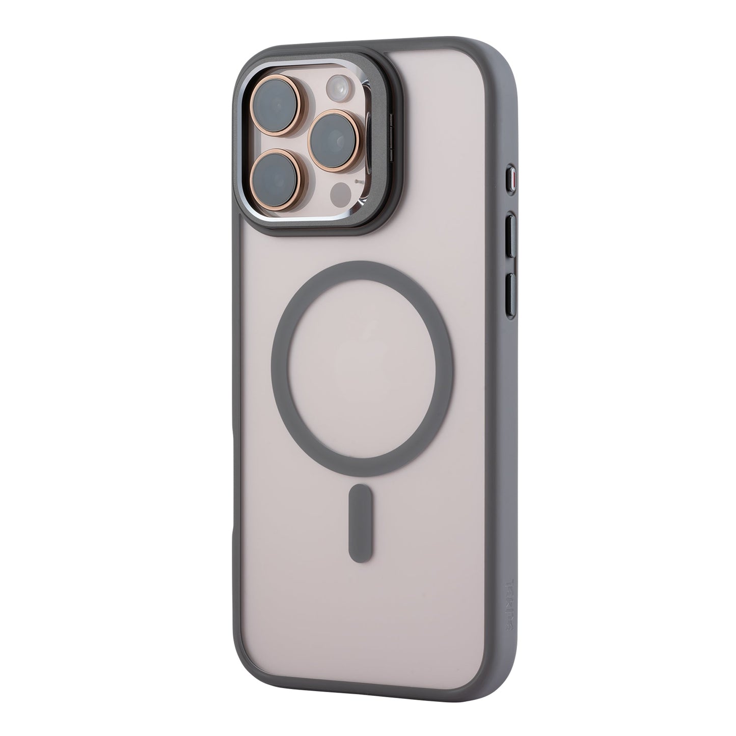 Tekne CLEAR Case with Camera stand for iPhone 16 Pro Max-Grey
