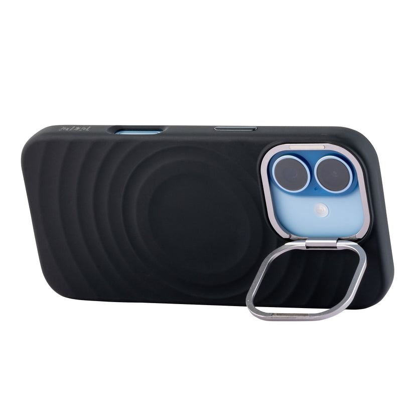 TEKNE WaveStand Silicone Case for iPhone 17- Black Get best offers for TEKNE WaveStand Silicone Case for iPhone 17- Black