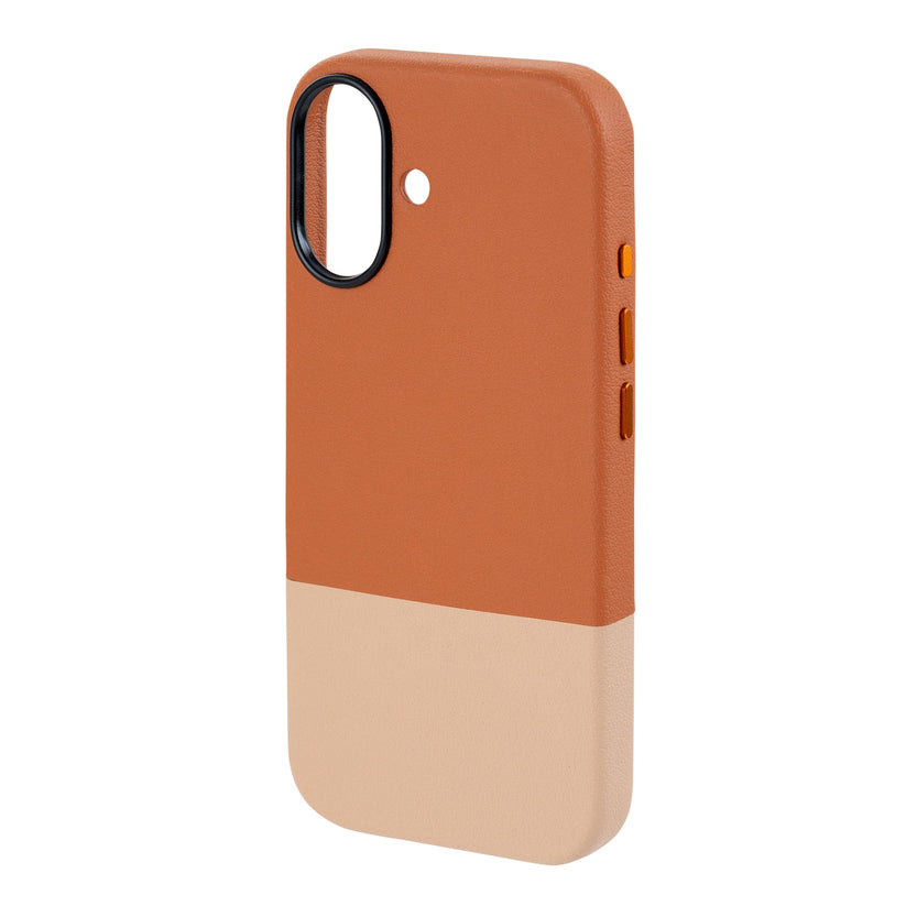 TEKNE DualTone Vegan Leather Case for iPhone 17-Brown Get best offers for TEKNE DualTone Vegan Leather Case for iPhone 17-Brown