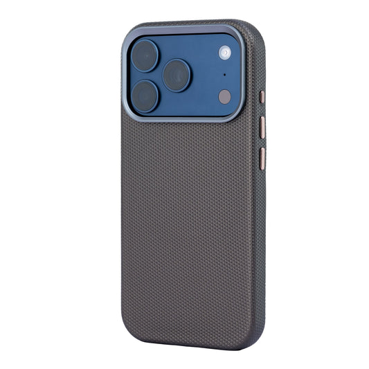 TEKNE Textura Vegan Leather Case for iPhone 17 Pro-Grey