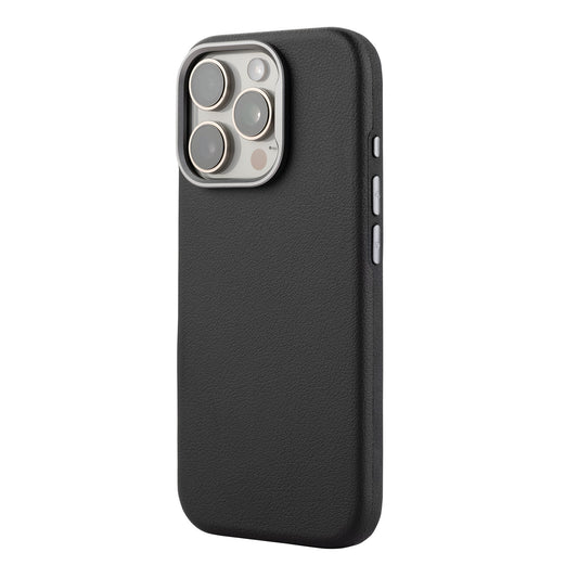 Tekne Vegan Leather Case for iPhone 16 Pro-Black