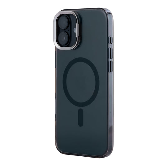 Tekne CRYSTAL Case with Metal Camera Stand for iPhone 16 Plus-Black