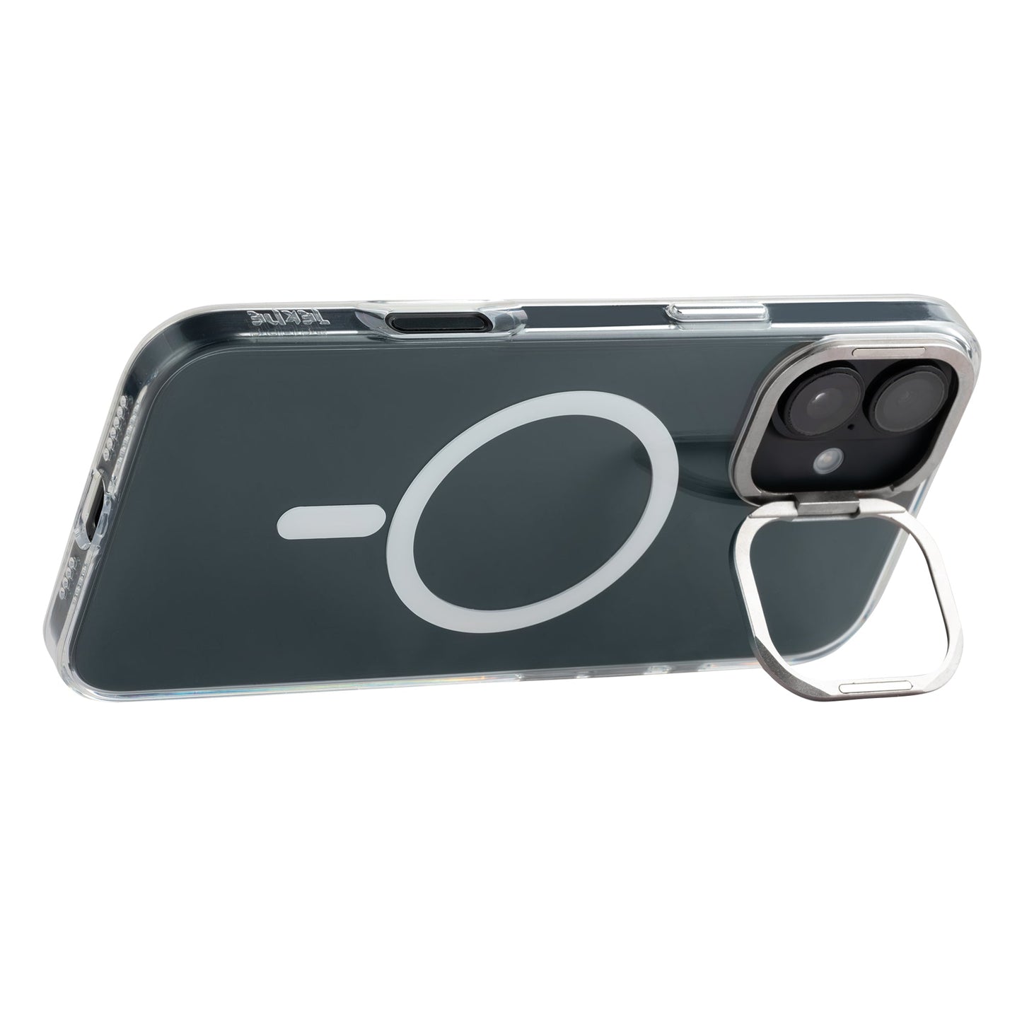 Tekne CRYSTAL Case with Metal Camera Stand for iPhone 16 Plus-White