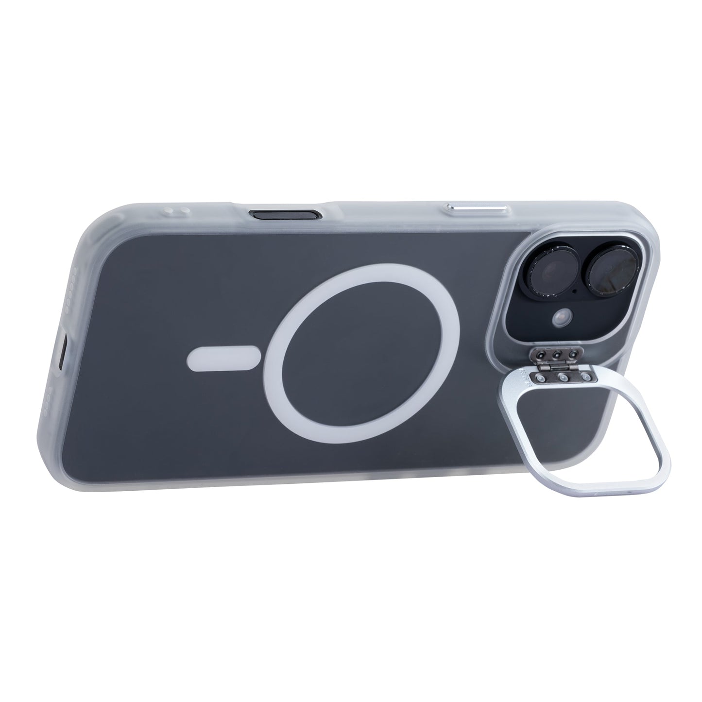 Tekne CLEAR Case with Camera stand for iPhone 16 Plus-White