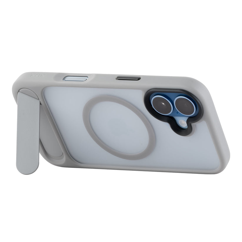 TEKNE Hybrid Frost Matte with stand Case for iPhone 17-Grey Get best offers for TEKNE Hybrid Frost Matte with stand Case for iPhone 17-Grey