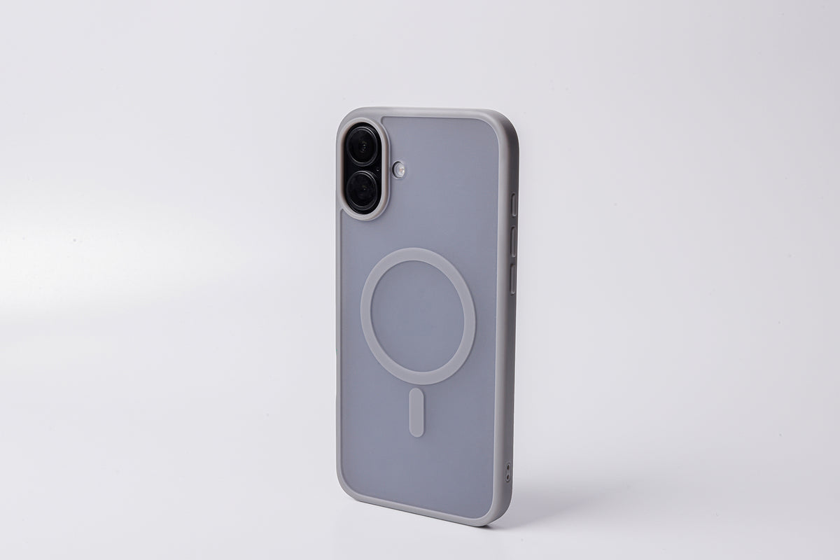 TEKNE Matt MagSafe Case for iPhone 16 Plus | Matte Finish | MagSafe Compatible & Scratch-Resistant - Grey