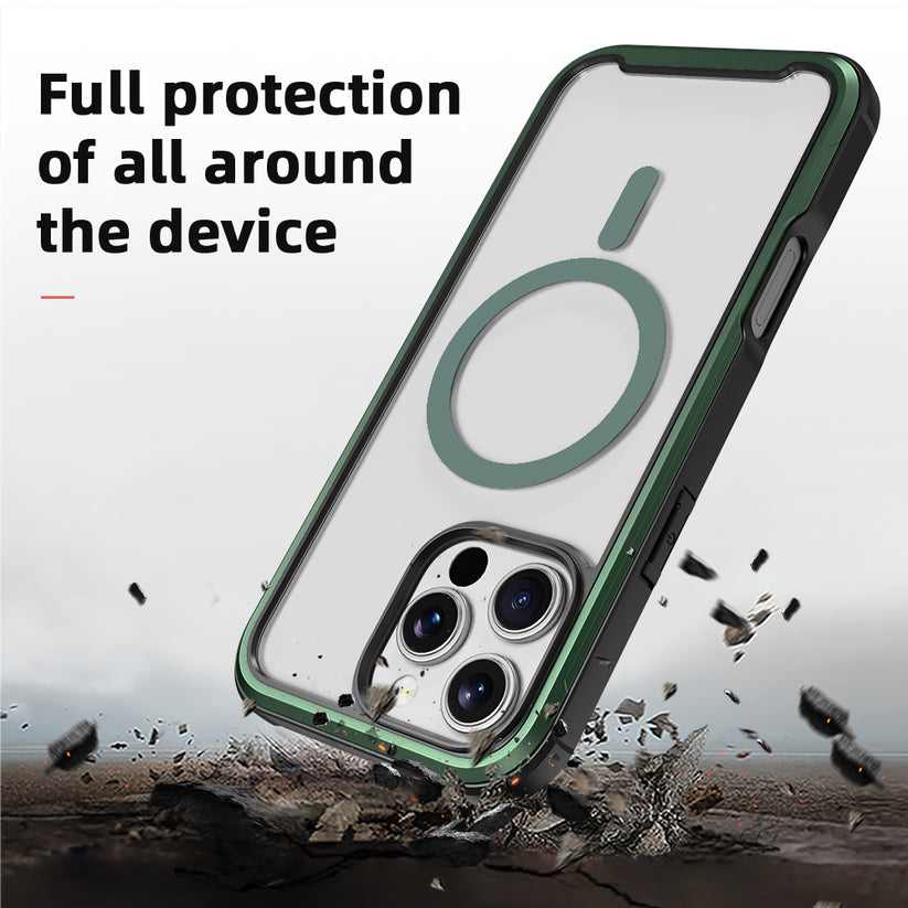 PULSE Aluminium Rugged Magsafe Case for iPhone 16-Matt Green Get best offers for PULSE Aluminium Rugged Magsafe Case for iPhone 16-Matt Green