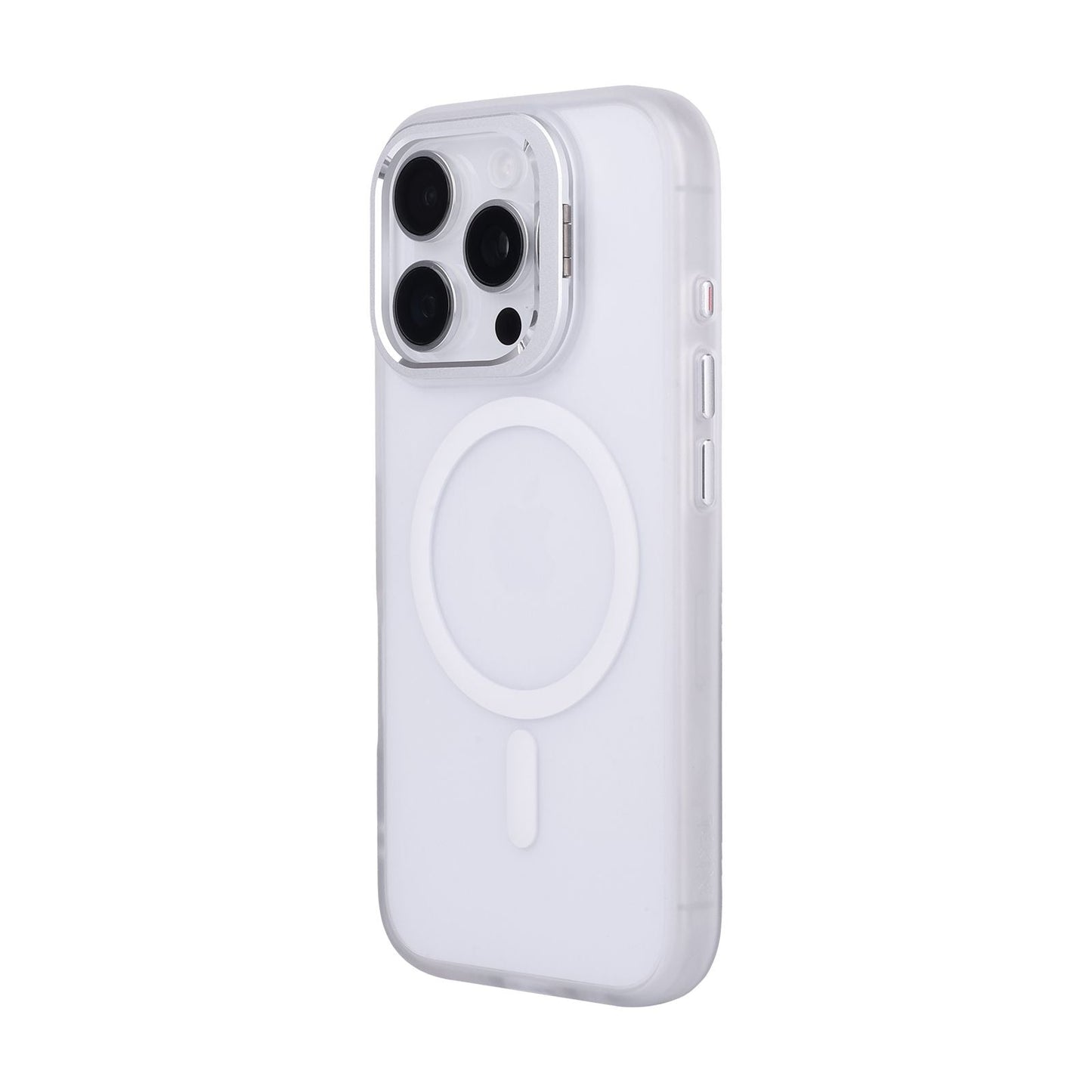 TEKNE CLEAR Case with Camera Stand for iPhone 16 Pro | Slim, Transparent & Scratch-Resistant - White