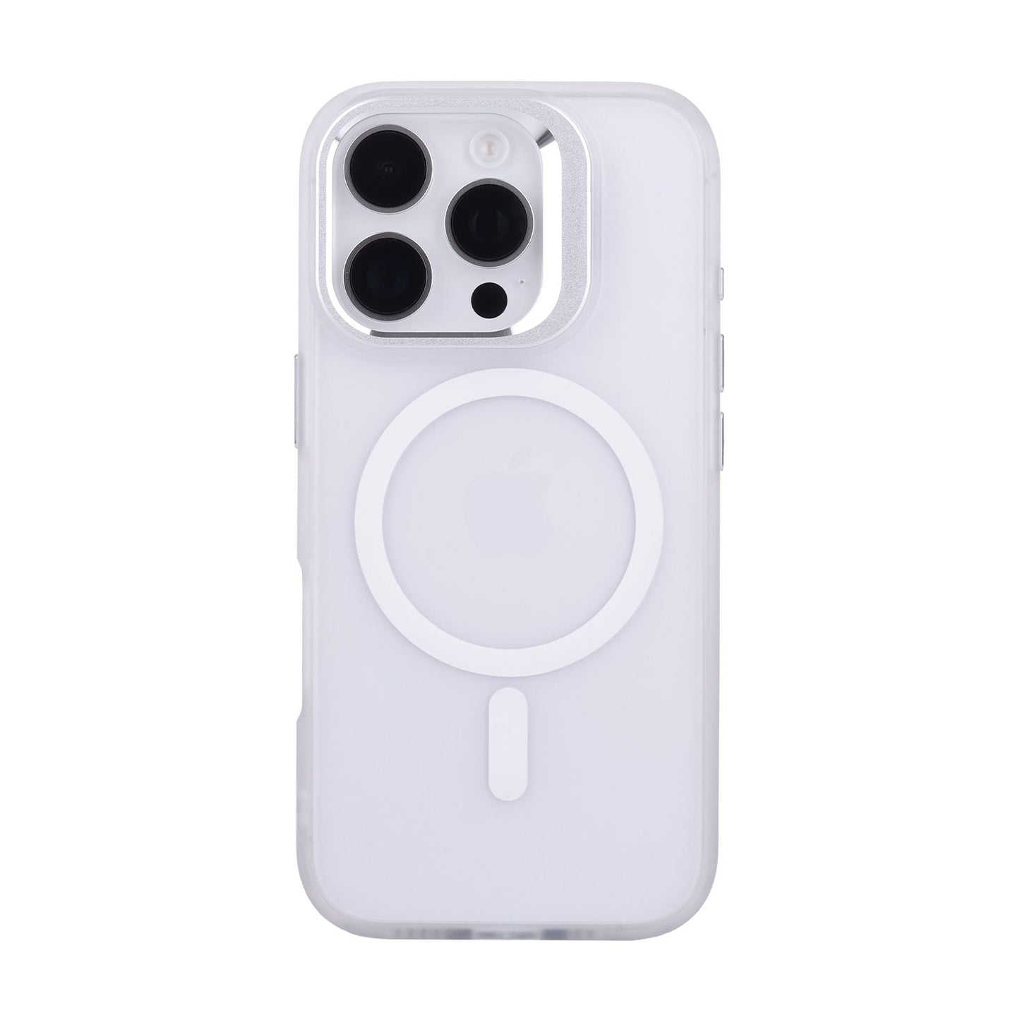 TEKNE CLEAR Case with Camera Stand for iPhone 16 Pro | Slim, Transparent & Scratch-Resistant - White