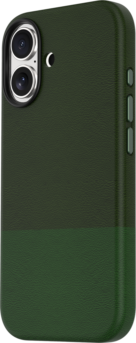 TEKNE DualTone Vegan Leather Case for iPhone 17-Green