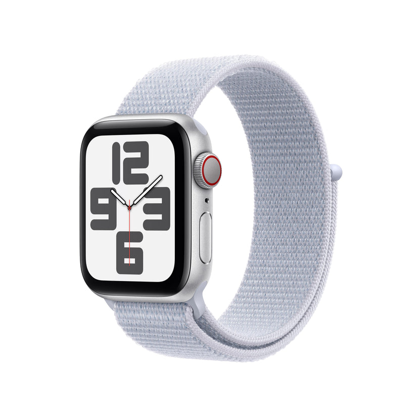 Apple Watch SE GPS + Cellular 40mm Silver Aluminium Case with Blue Cloud Sport Loop Get best offers for Apple Watch SE GPS + Cellular 40mm Silver Aluminium Case with Blue Cloud Sport Loop