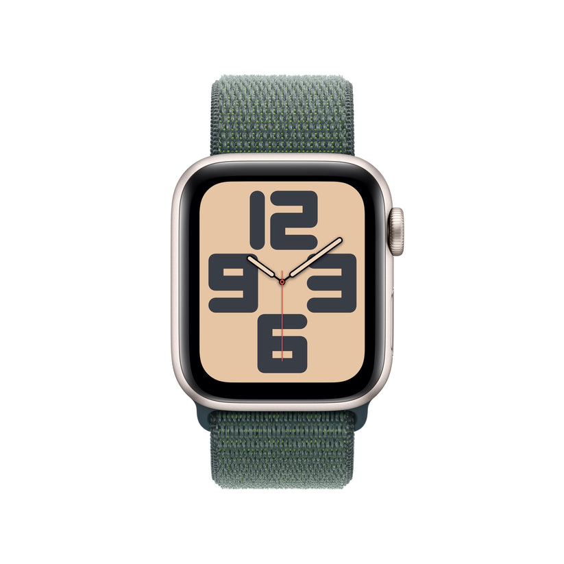 Apple Watch SE GPS + Cellular 40mm Starlight Aluminium Case with Lake Green Sport Loop Get best offers for Apple Watch SE GPS + Cellular 40mm Starlight Aluminium Case with Lake Green Sport Loop