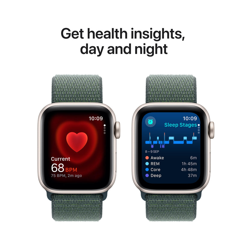 Apple Watch SE GPS + Cellular 40mm Starlight Aluminium Case with Lake Green Sport Loop Get best offers for Apple Watch SE GPS + Cellular 40mm Starlight Aluminium Case with Lake Green Sport Loop