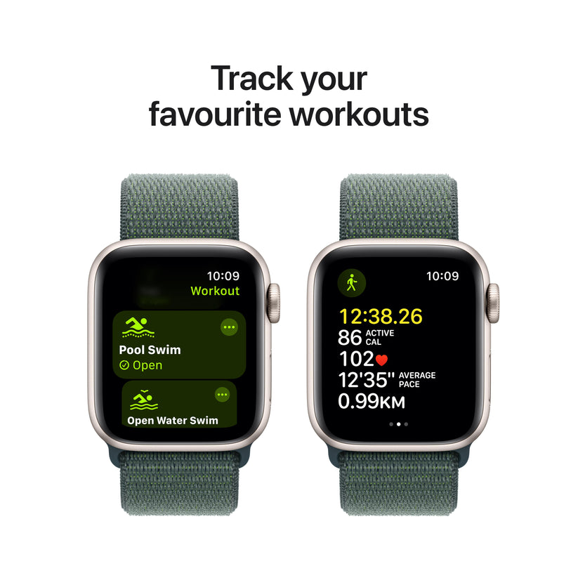 Apple Watch SE GPS + Cellular 40mm Starlight Aluminium Case with Lake Green Sport Loop Get best offers for Apple Watch SE GPS + Cellular 40mm Starlight Aluminium Case with Lake Green Sport Loop