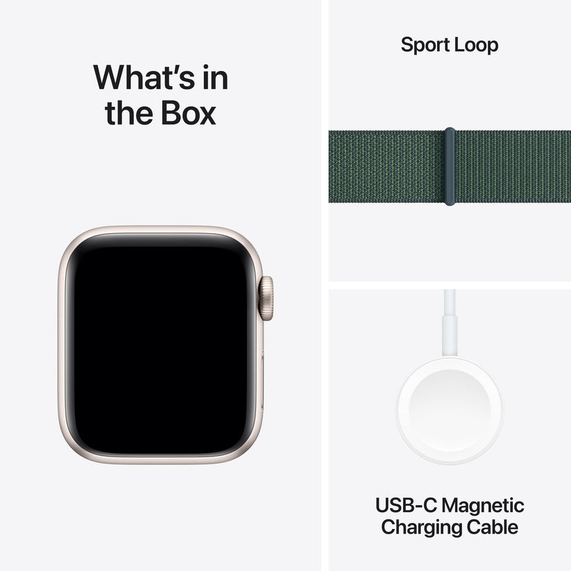 Apple Watch SE GPS + Cellular 40mm Starlight Aluminium Case with Lake Green Sport Loop Get best offers for Apple Watch SE GPS + Cellular 40mm Starlight Aluminium Case with Lake Green Sport Loop
