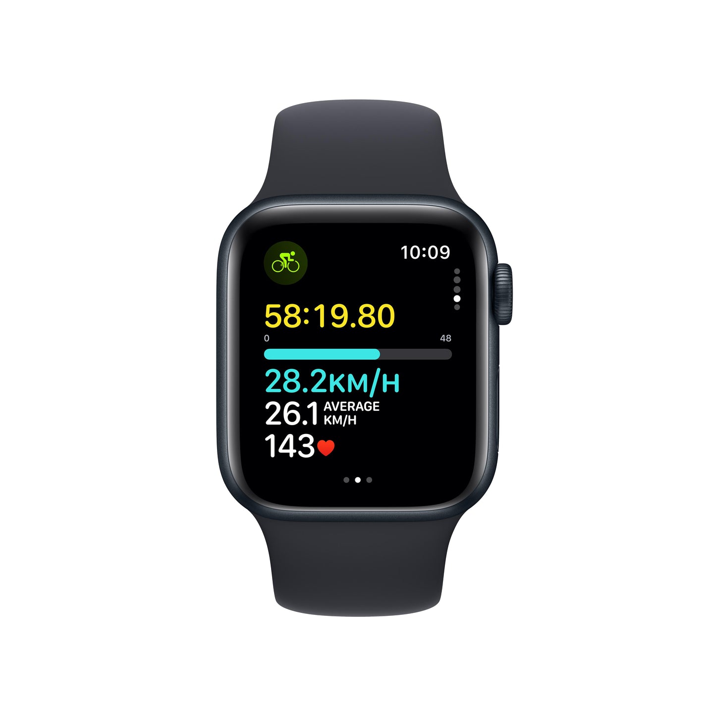 Apple Watch SE GPS 40mm Midnight Aluminium Case with Midnight Sport Band - M/L