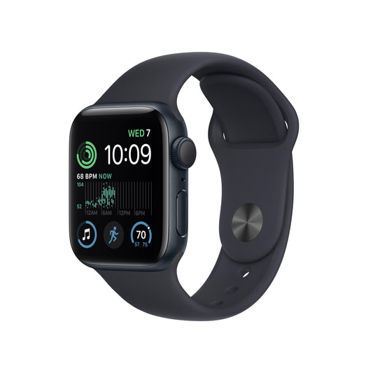 Apple Watch SE GPS + Cellular 40mm Midnight Aluminium Case with Midnight Sport Band - Regular