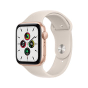 Apple Watch SE GPS, 44mm Gold Aluminium Case with Starlight Sport 